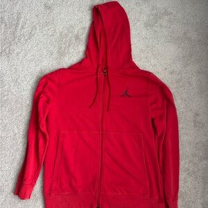 Jordan Red Zip-Up Hoodie